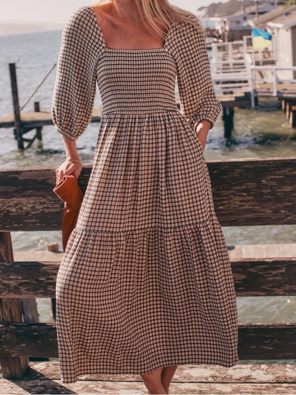 Marine Layer Ivy Smocked Dress